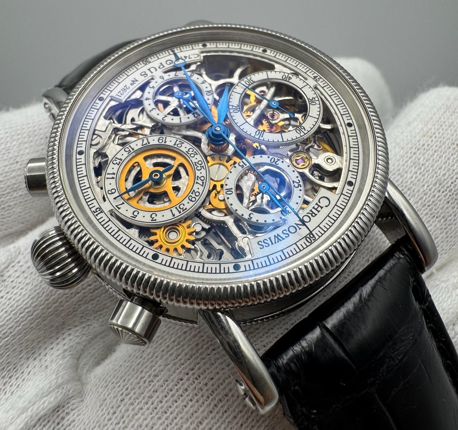 Chronoswiss Opus CH 7523 S Skeleton 38mm 1999 (Papers/Unpolished)