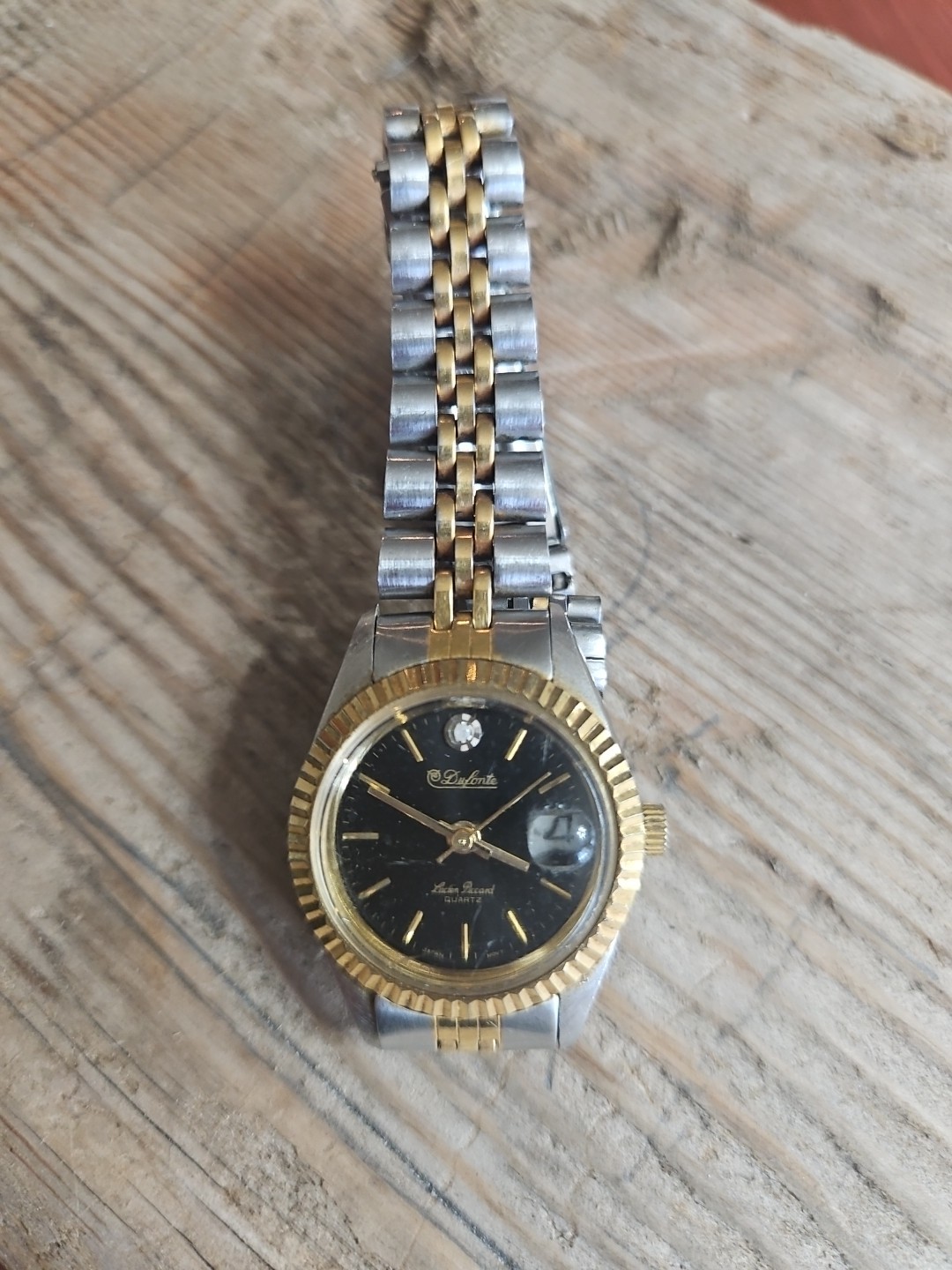 Vintage Dufonte by Lucien Piccard Quartz Genuine Diamond Watch