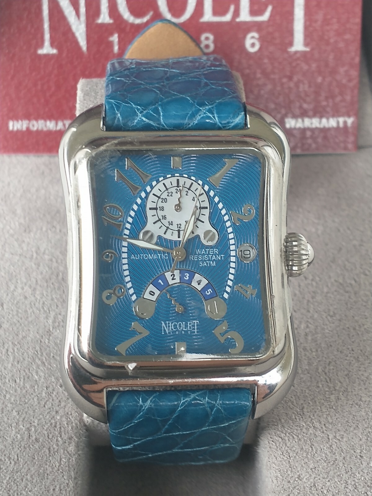 Nicolet 1886 Automatic NT322036 Men’s Watch Leather Band