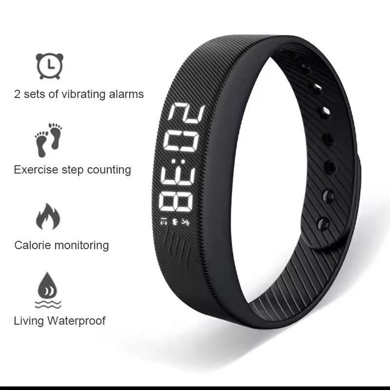 Waterproof Alarm Watch– Silent Vibration Wake-Up Wristband for Deep Sleeper