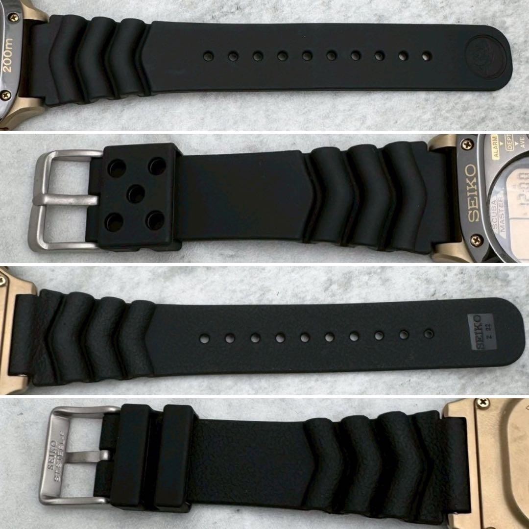 SEIKO Scuba Master M725-5A00 51.3mm Used Watch Quartz Men Black Analog Display