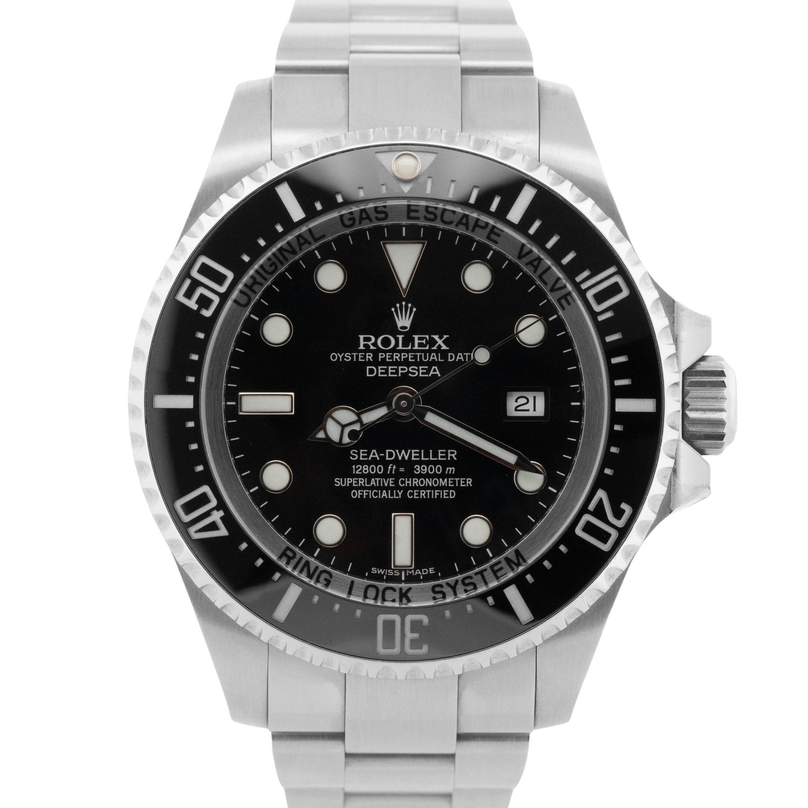 2017 PAPERS Rolex Sea-Dweller Deepsea 116660 BLACK 44mm Ceramic Steel Watch BOX
