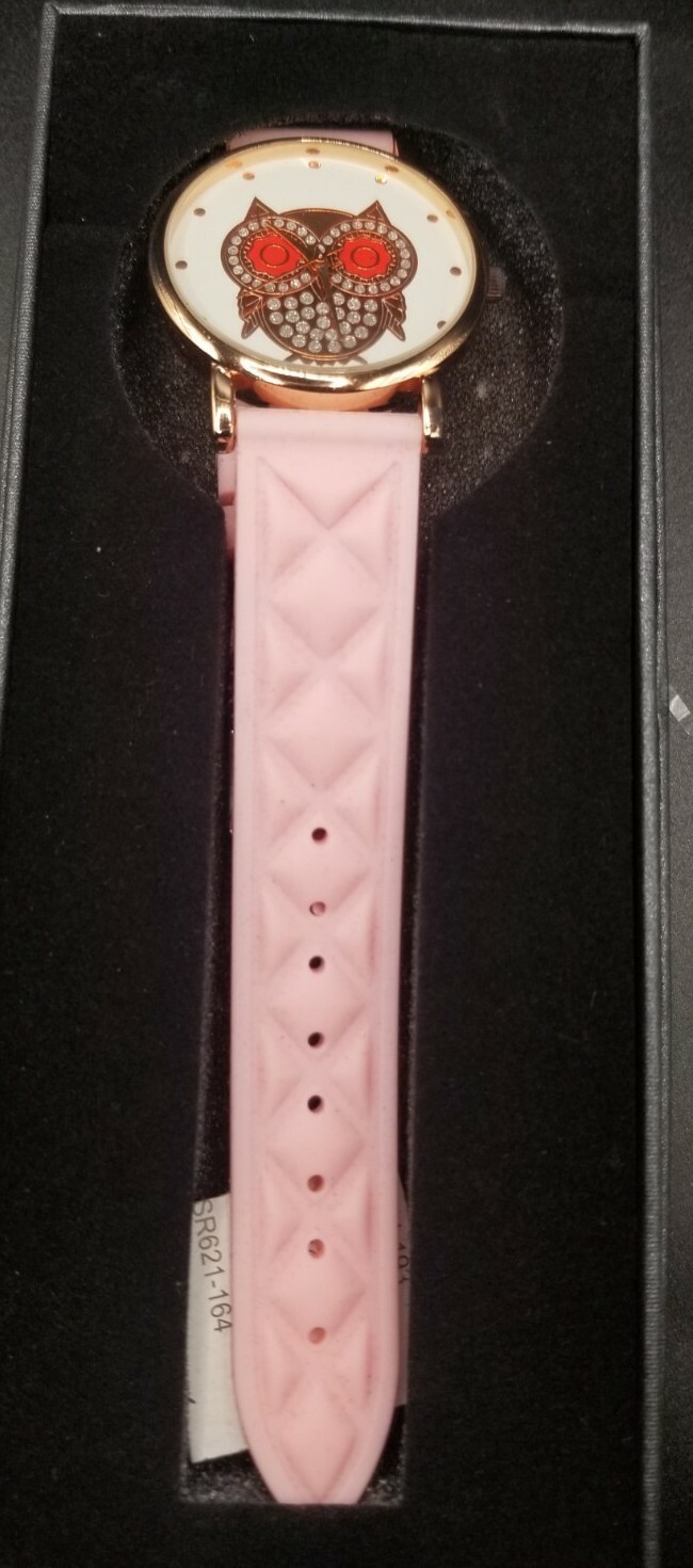 Wal-Joy Silicone Band Watch With Owl Face