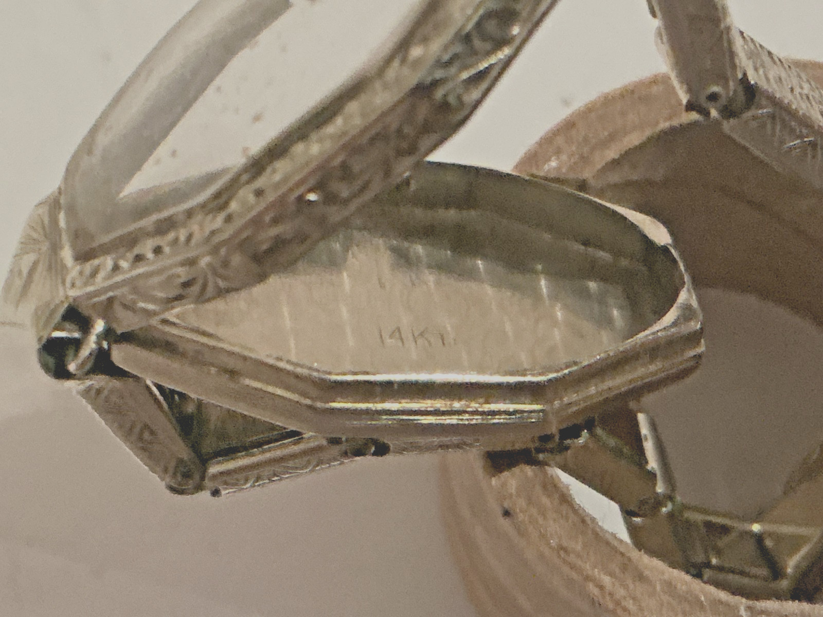 1925 ORIGINAL ABRA WATCH Co. 14K WHITE GOLD ART DECO LADIES WATCH