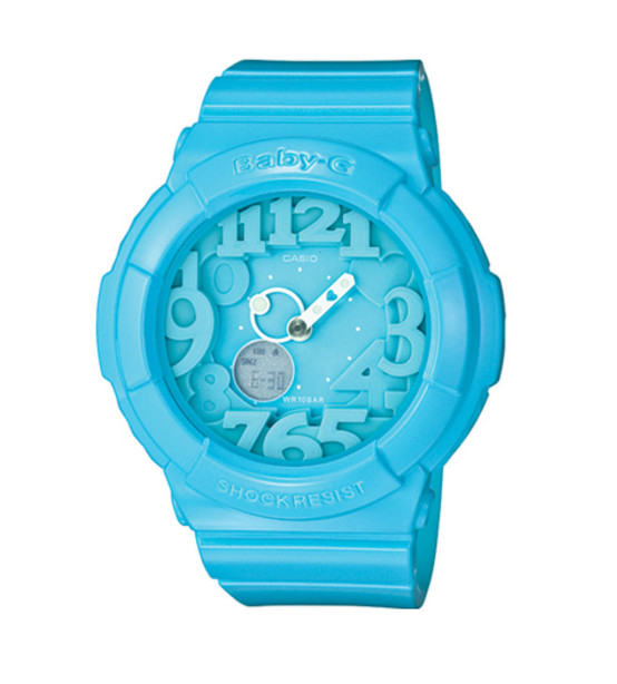 Casio Baby-G BGA-130-2BDR Blue Neon Illuminator Analog Digital Watch 100M