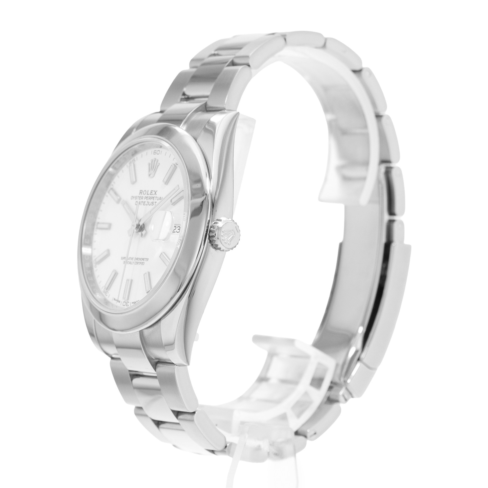 Rolex Datejust II 116300 41mm White Dial Smooth Steel Oyster Mens Watch