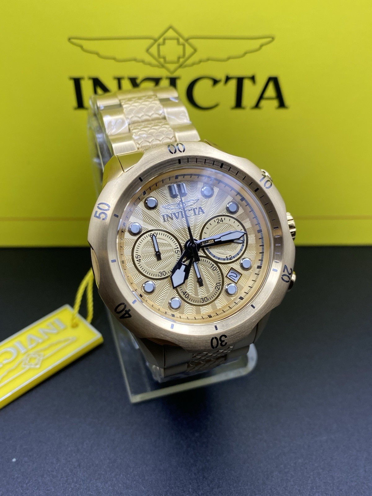 Invicta Venom Chronograph Dial 46mm Stainless Steel Gold Men’s Watch