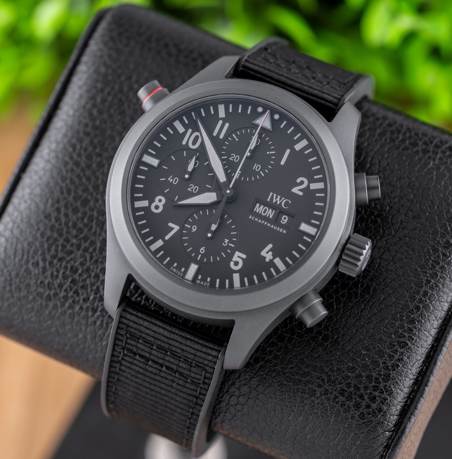 IWC Pilot’s Watch Double Chronograph Top Gun Ceratanium IW371815 w/ Box & Papers