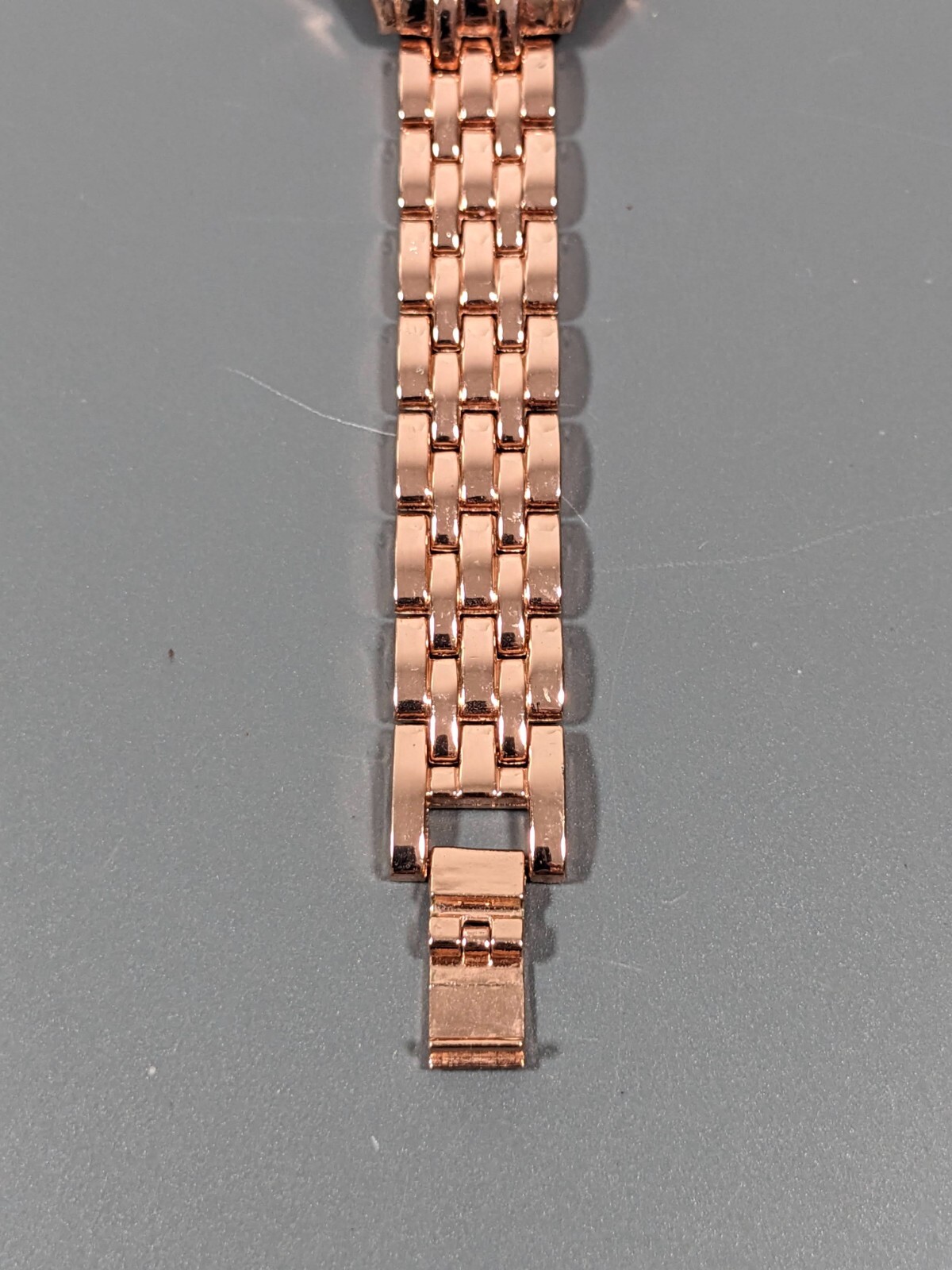 INC International Concepts Rose Gold Tone Panther Link MOP Crystal Accent Watch