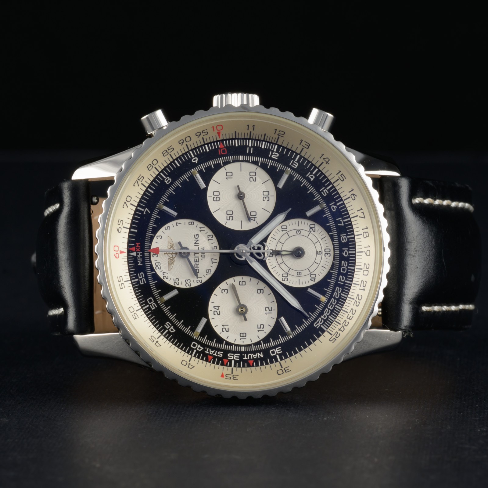 Breitling Navitimer Twin Sixty A39022.1 Black Dial 42mm Auto Men’s Watch