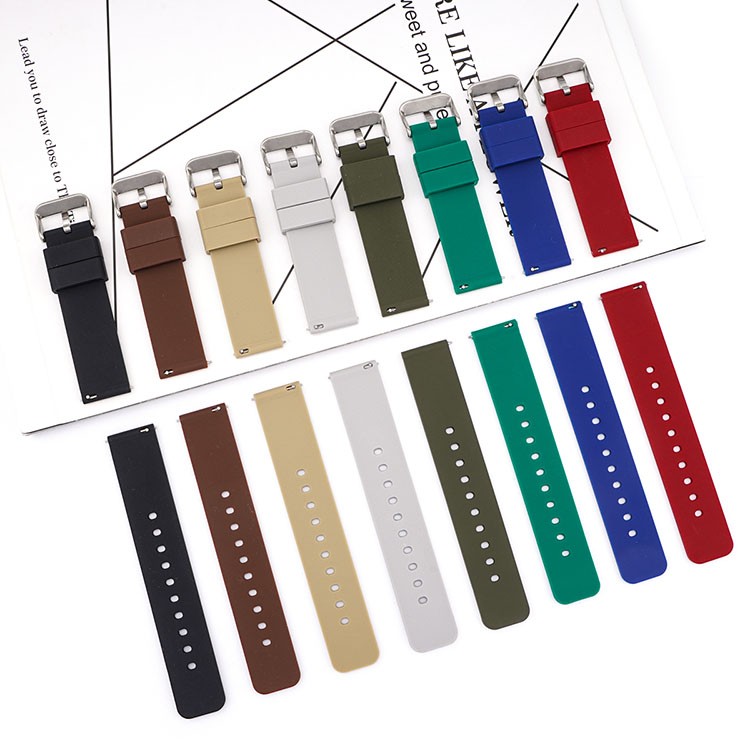Perfect Replacement Strap For Your Watch Silicone Stainless Steel Metal Buckle