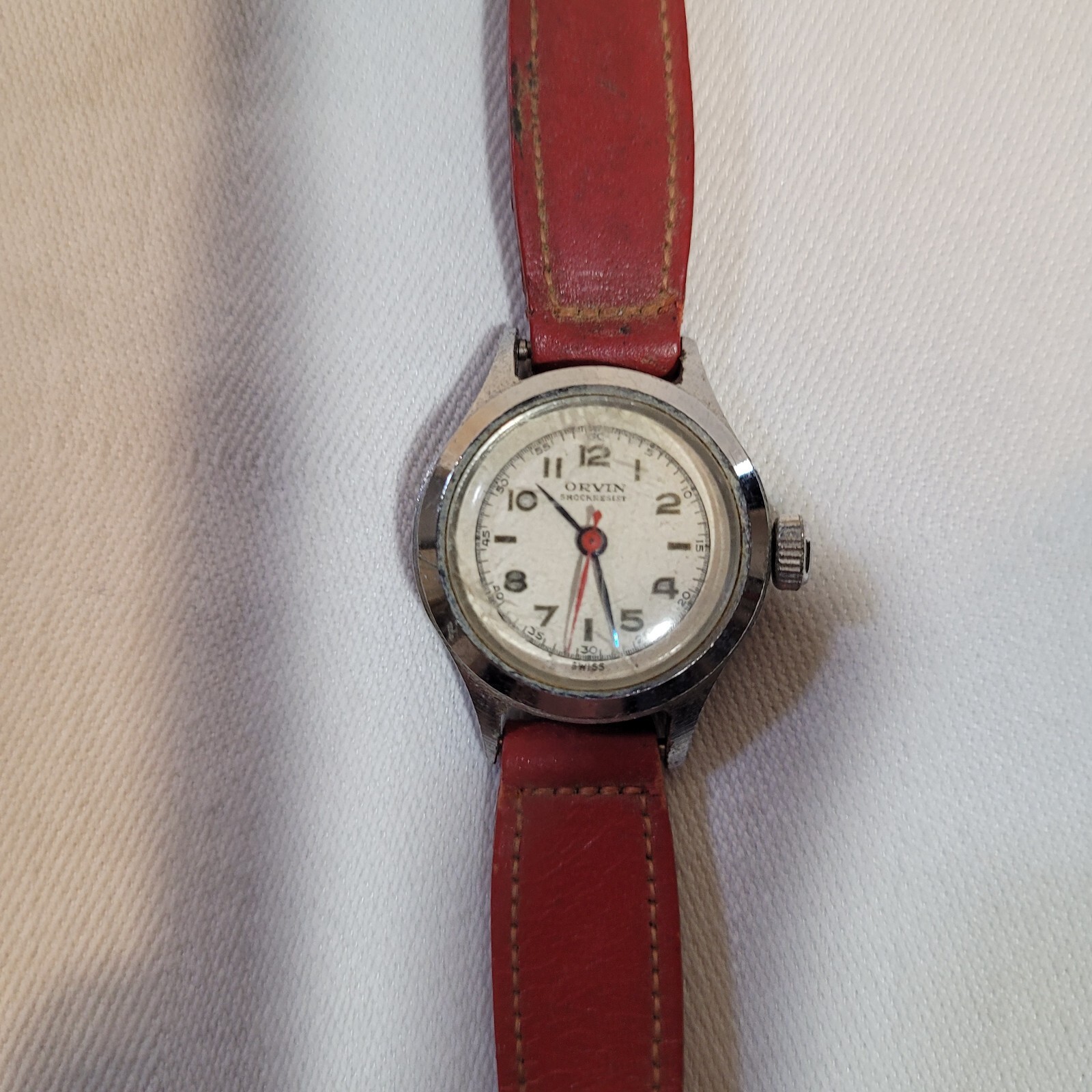 Vintage Orvin Women’s Mechanical Watch Silver Finish Swiss Made