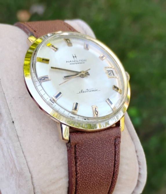 Vintage HAMILTON Masterpiece Electronic Gold Filled Mens Watch vintage watch
