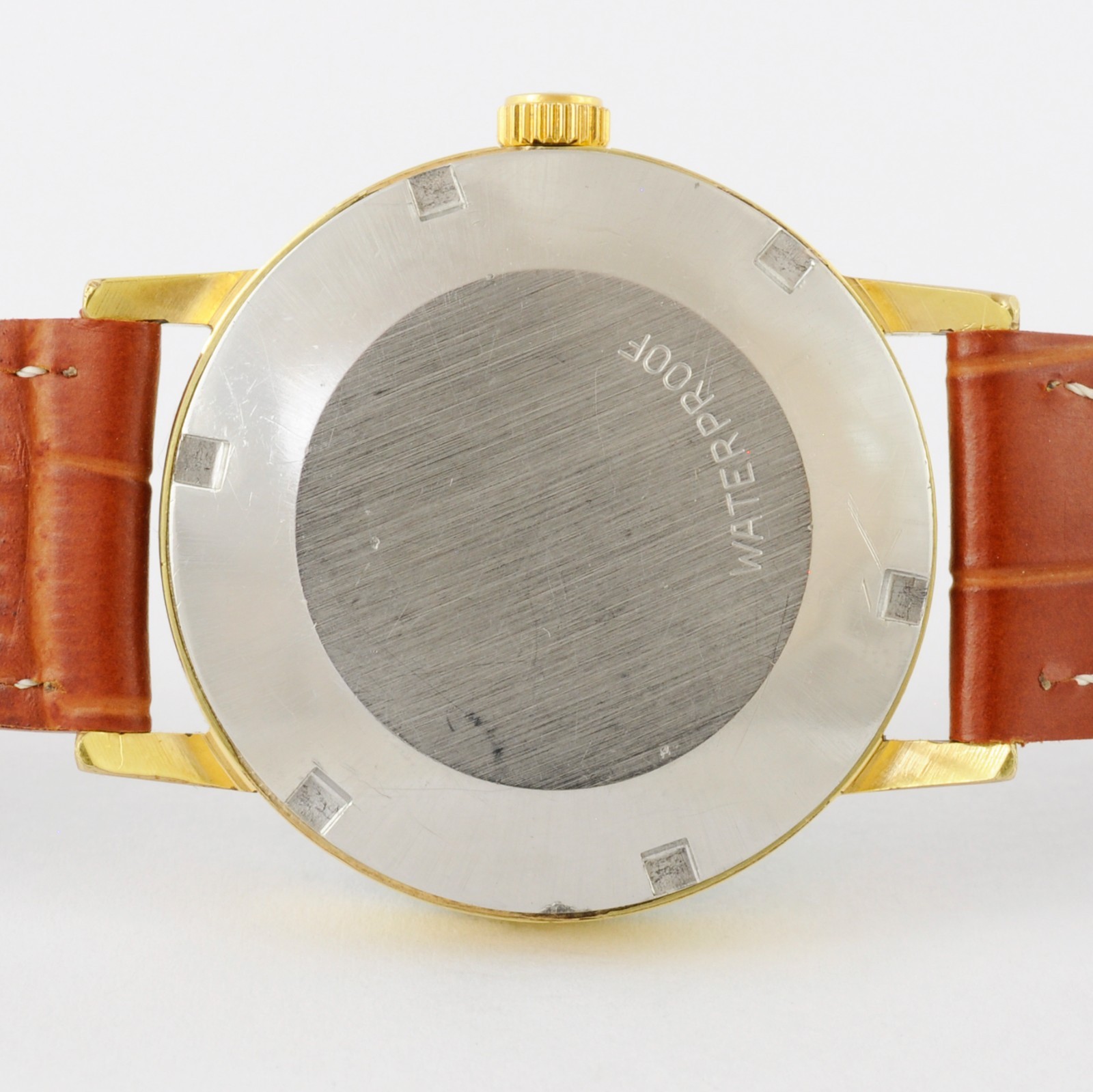 NO TARIFFS ON OMEGA AUTOMATIC MEISTER GENEVE SWISS GOLD PLATED 20M WATCH 166.070