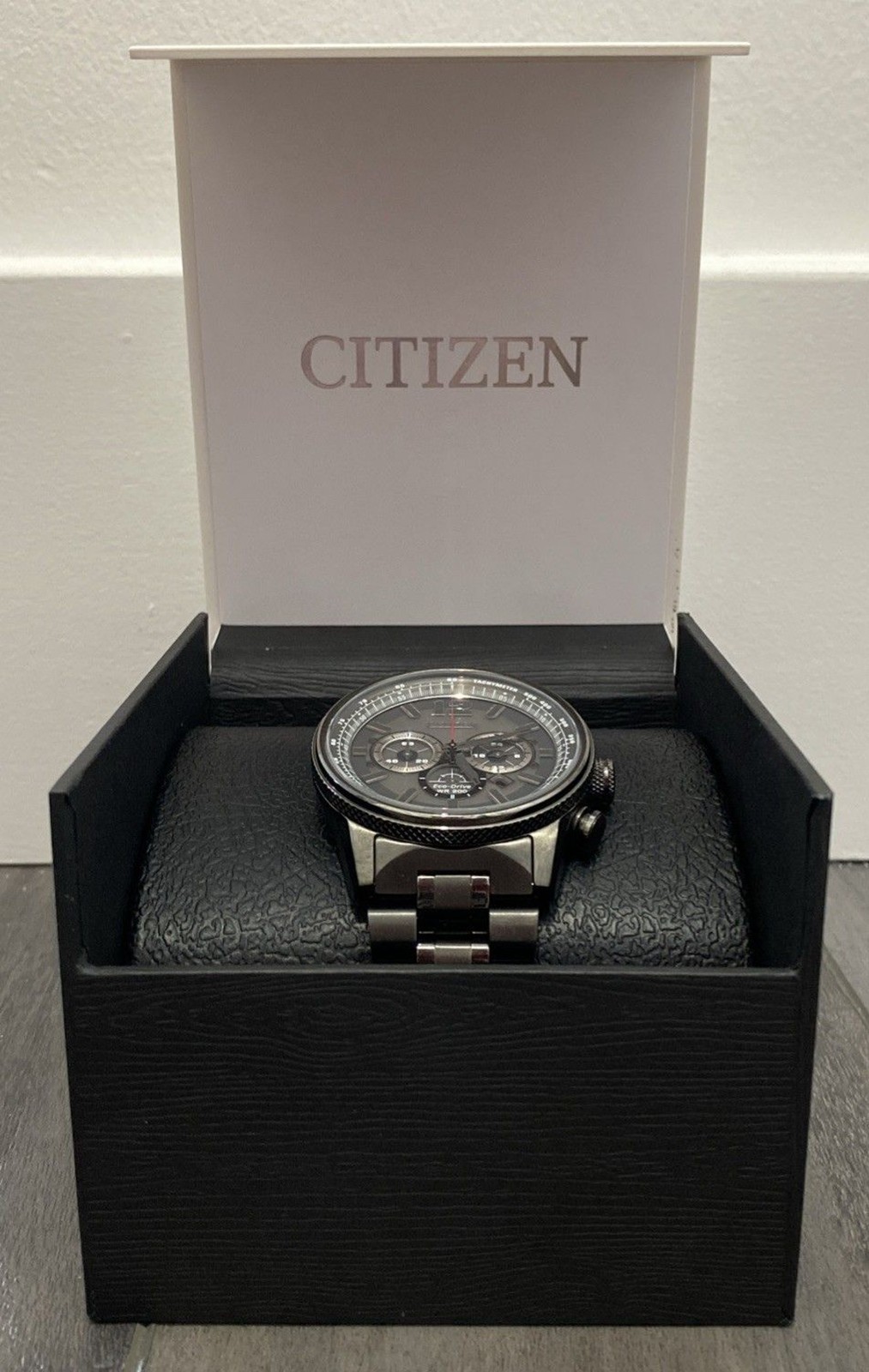 Citizen Nighthawk Chronograph Charcoal Grey Dial Men’s Watch CA4377-53H