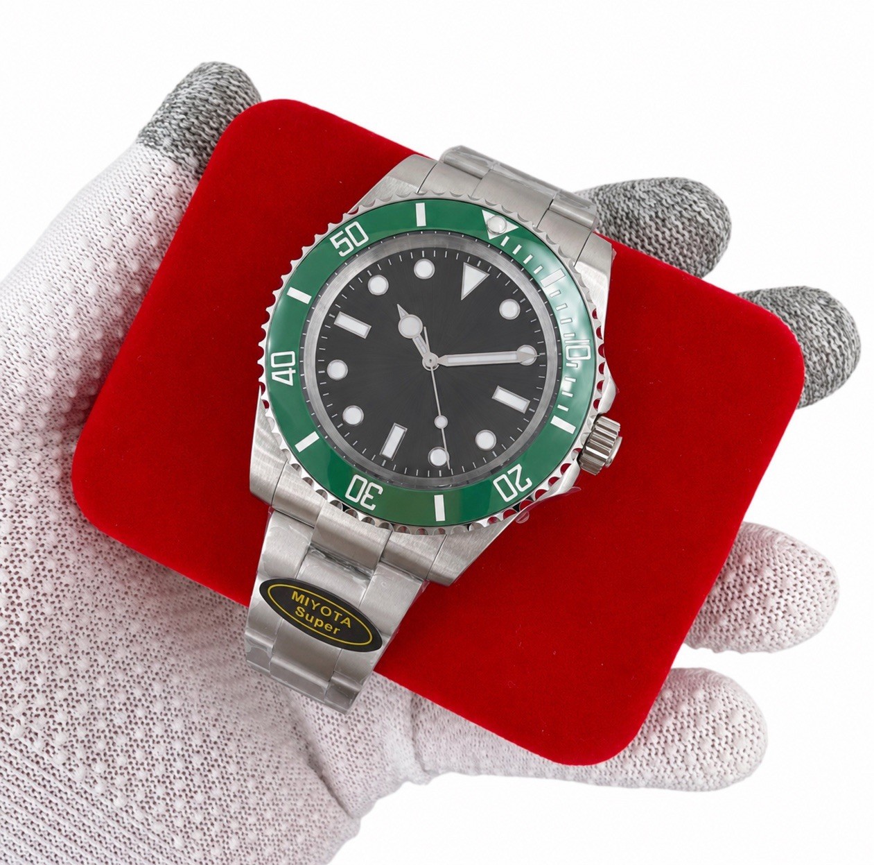 Premium Luxury R Watch 41mm Stainless steel geometric bezel Gift