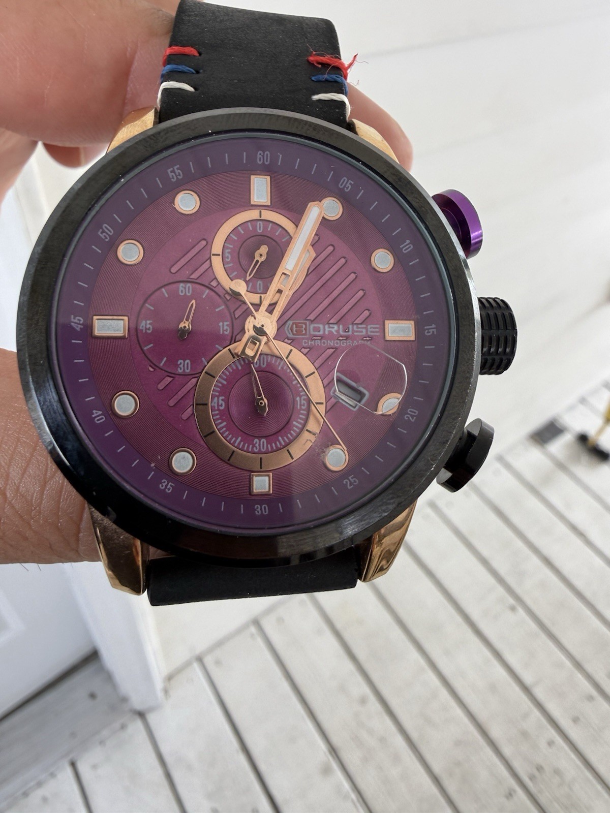 BORUSE Finesse Mens Quartz Luxury Wristwatch Men A Need Battery Fast Shipping
