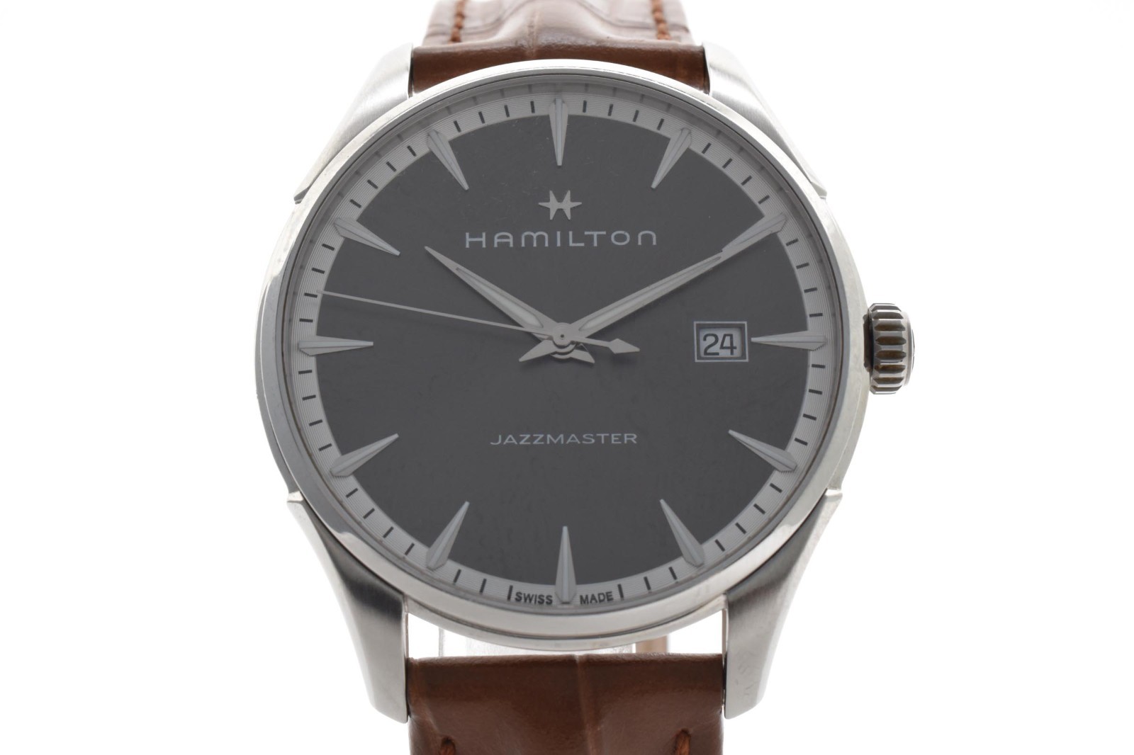 HAMILTON Jazzmaster H324510 Black Dial 39mm Quartz Men’s Watch Near MINT JAPAN