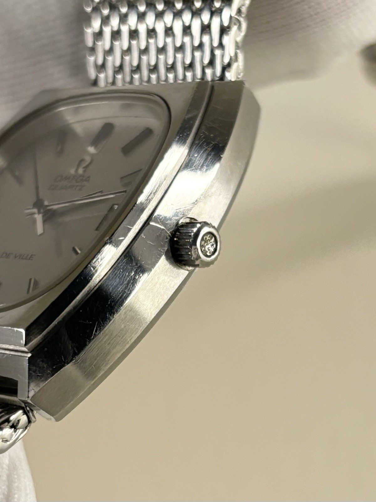OMEGA De Ville Quartz Men’s Vintage 1970’s Silver Date Watch – 192.0036