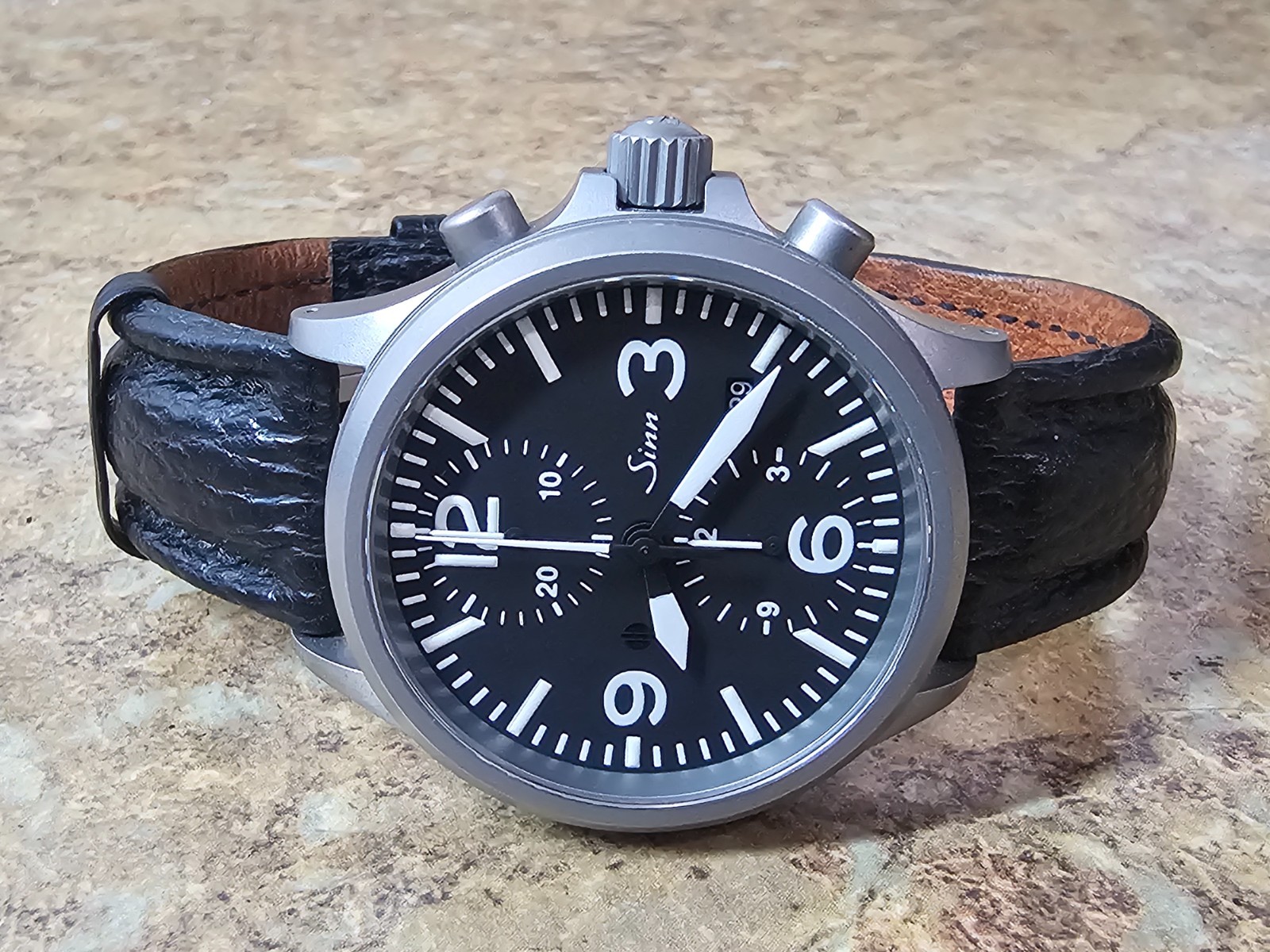 Sinn 756 Date Chronograph 40mm Black Dial Automatic Men’s Watch Pre-owned