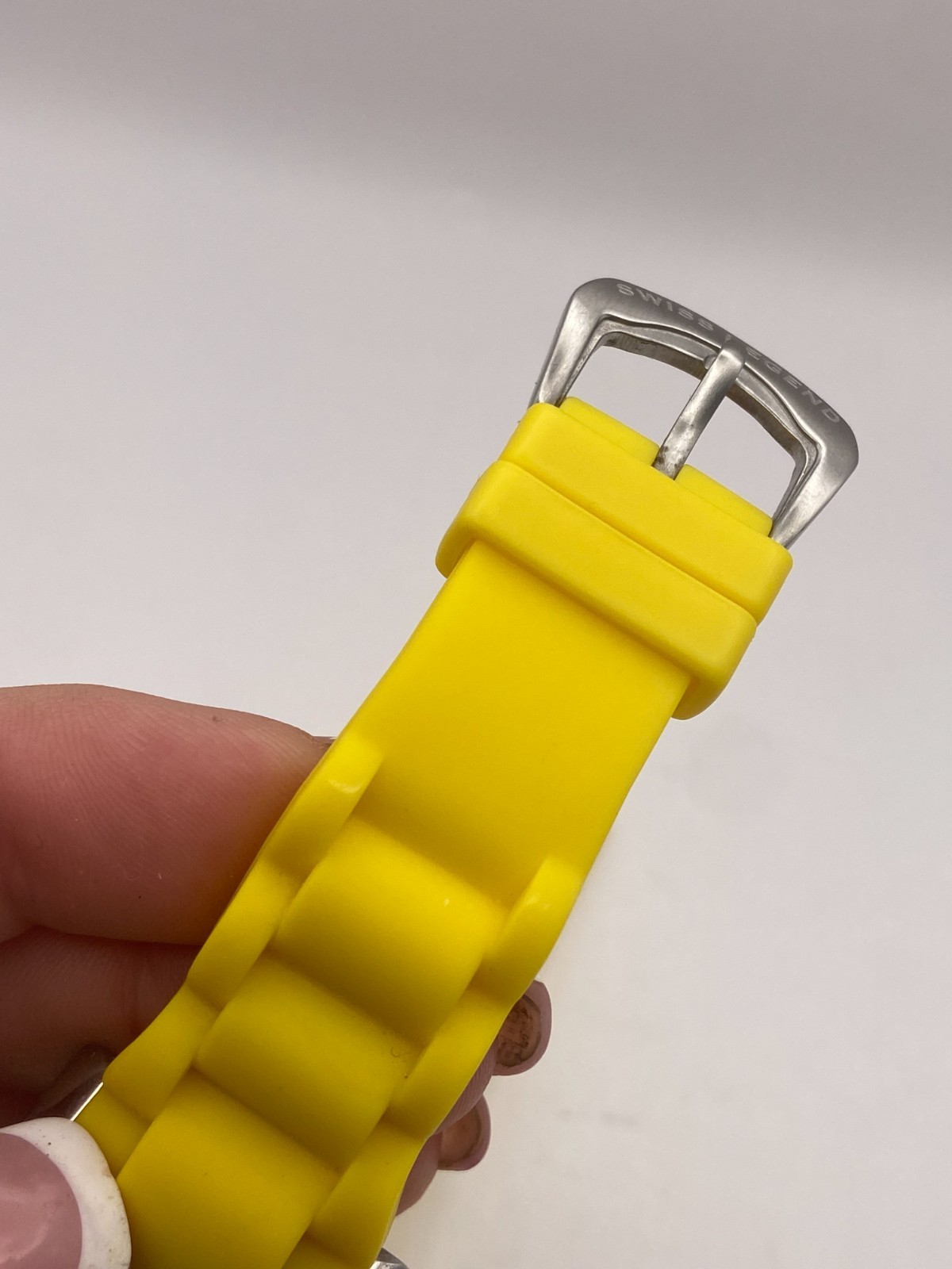 Swiss Legend Commander Yellow Dial Rubber Band 113000942 NEW BATTERY! PRELOVED!