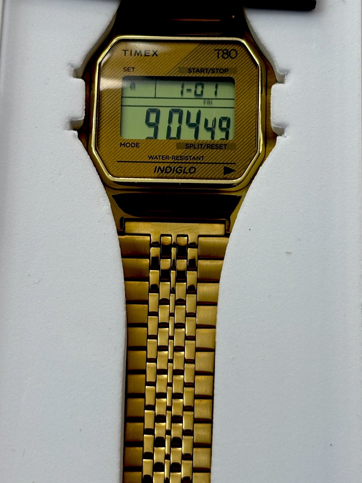Timex T80 34mm Stainless Steel Bracelet Watch