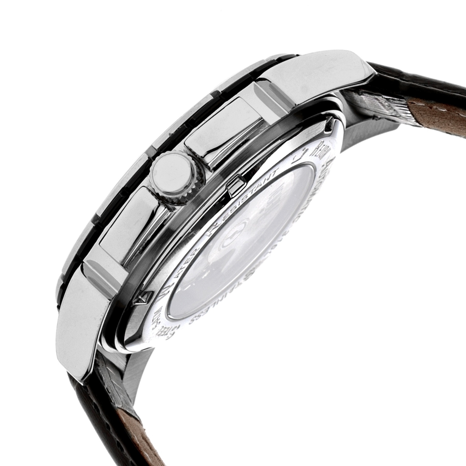 Reign Philippe Men’s Automatic Skeleton Dial Black Leather Silver Watch RN4603