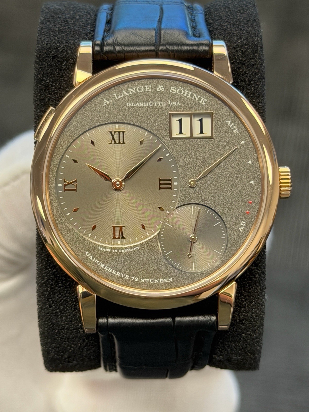 A. Lange & Söhne Grand Lange 1 RG 137.033 Rose Gold Grey Dial BOX PAPERS