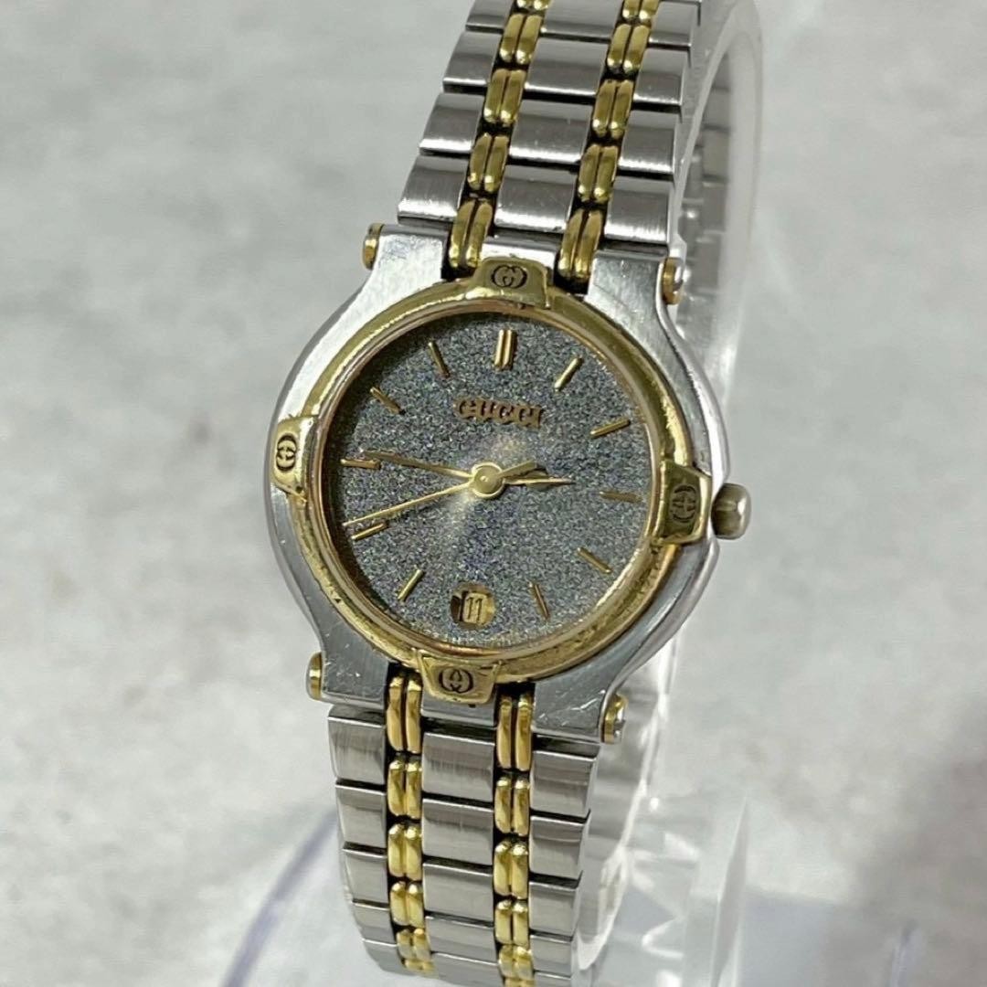 Gucci 9000L Combi Ladies Watch Green Quartz Japan 071387