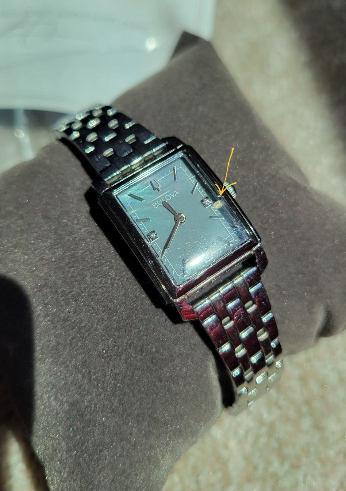 Gently Used Bulova Sutton Womens Watch, stainless steel, silver