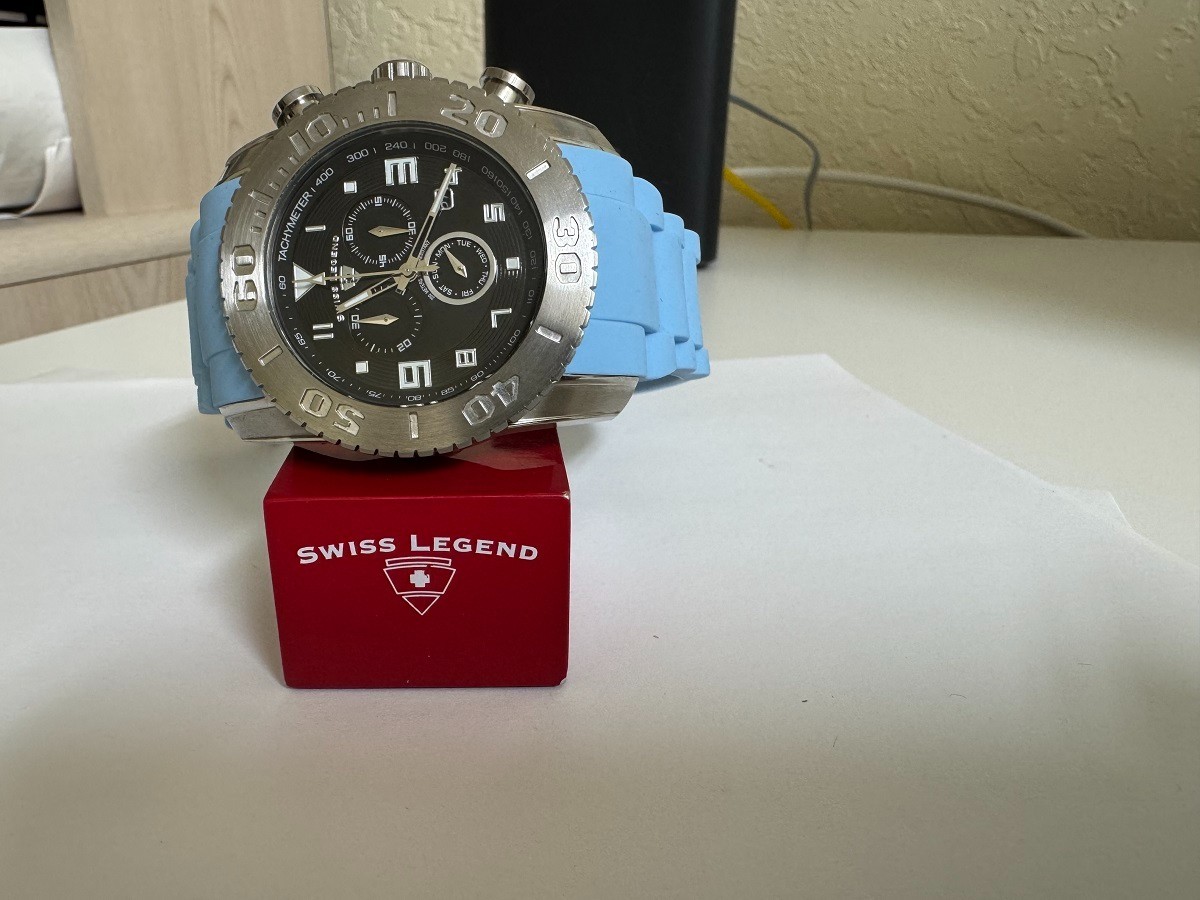 SWISS LEGEND COMMANDER 20067 GENTS STAINLESS STEEL CHRONOGRAPH WATCH