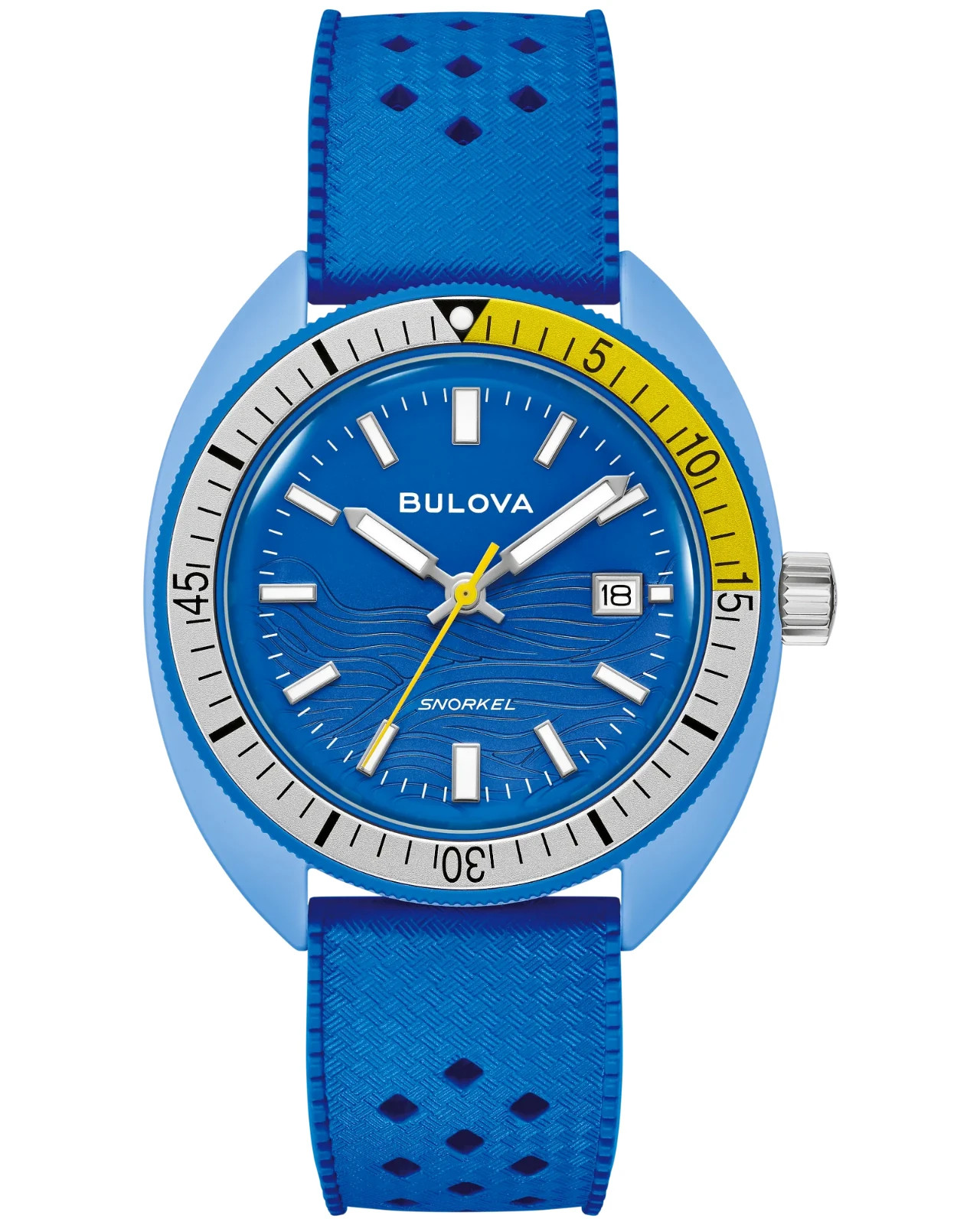 *BRAND NEW* Bulova Snorkel Blue Tang Fish Quartz Blue Dial Men’s Watch 98B445