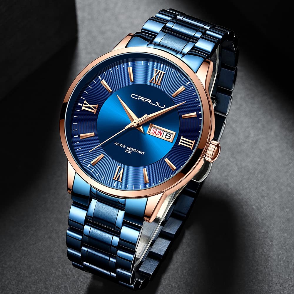 Reloj De Acero Inoxidable Con Cronografo Y Fecha Automatica Para Negocios