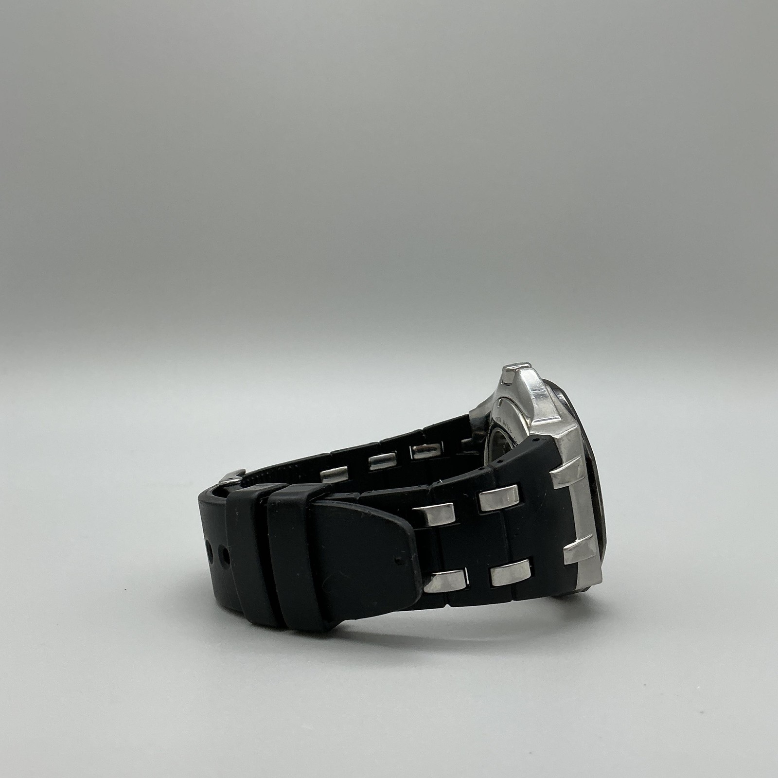 Lucien Piccard LP-28501 Mens Watch 46mm Skeleton Silver Black Rubber Automatic