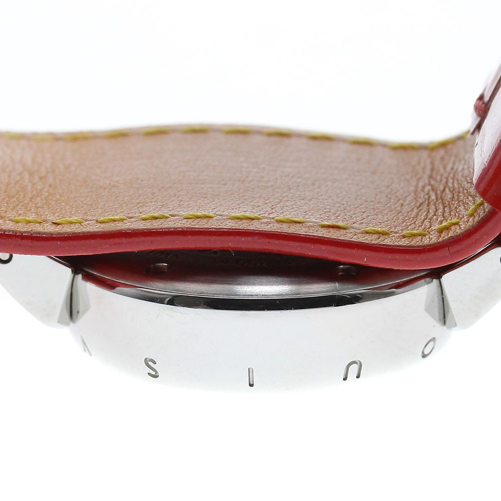 LOUIS VUITTON Tambour Q121K Date Silver Dial Quartz Ladies Watch_866653