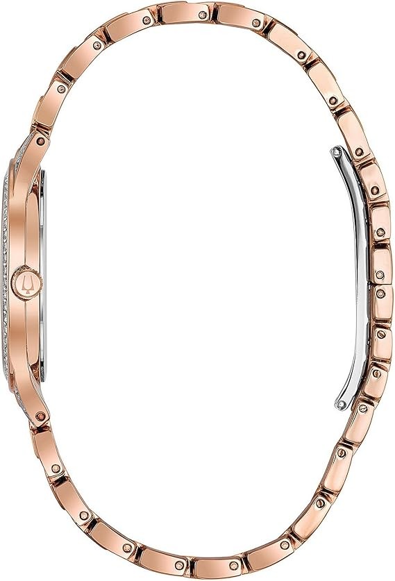 Bulova Phantom Rose Gold-Tone Crystal Ladies Watch