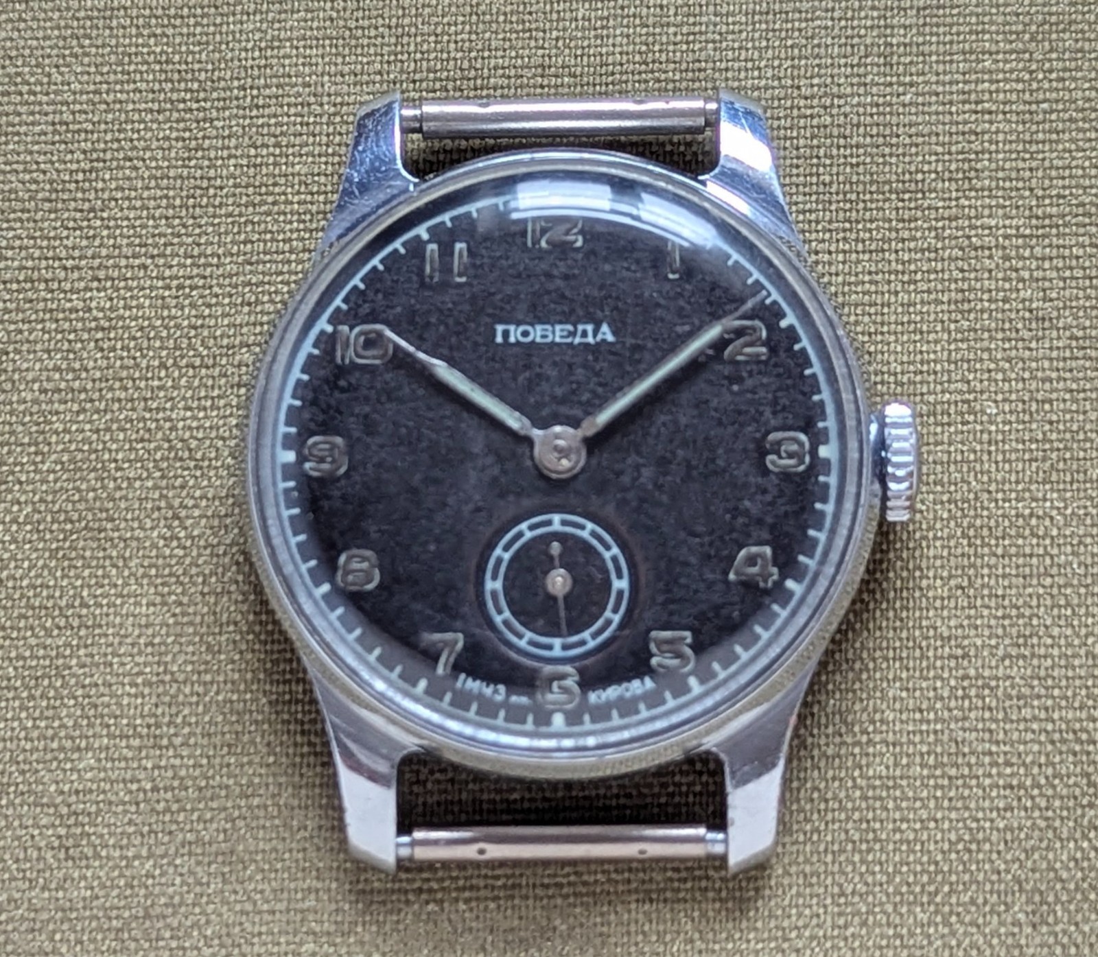 soviet “Pobeda” by 1MChZ of Kirov vintage military men’s watch ussr made