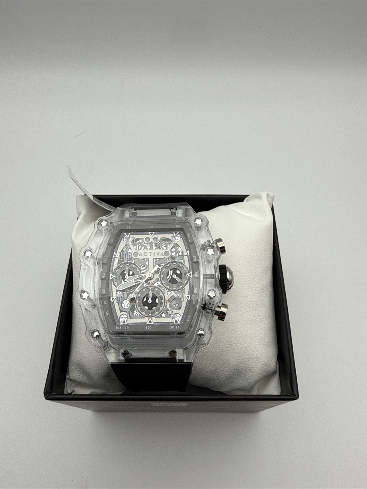 Activa X Invicta Watch Fury Skeleton Dial 44.3mm, Black ACW2305-005 Clear Case