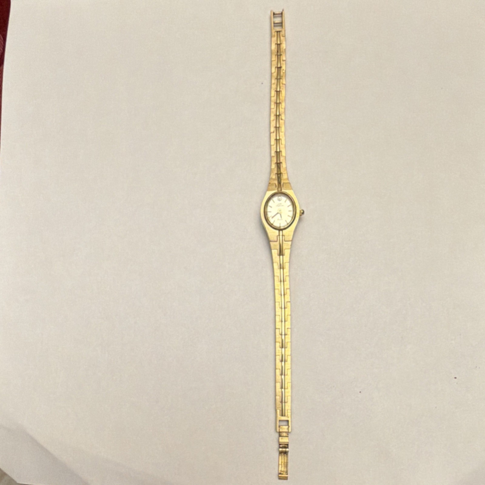 Jules Jurgensen Women’s Quartz Dress Gold Tone Watch 4959 Needs Battery