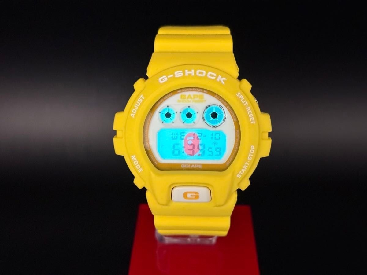 GSHOCK DW6900 BAPE Collaboration Yellow 51 mm New, unused Tested Limited to 1000