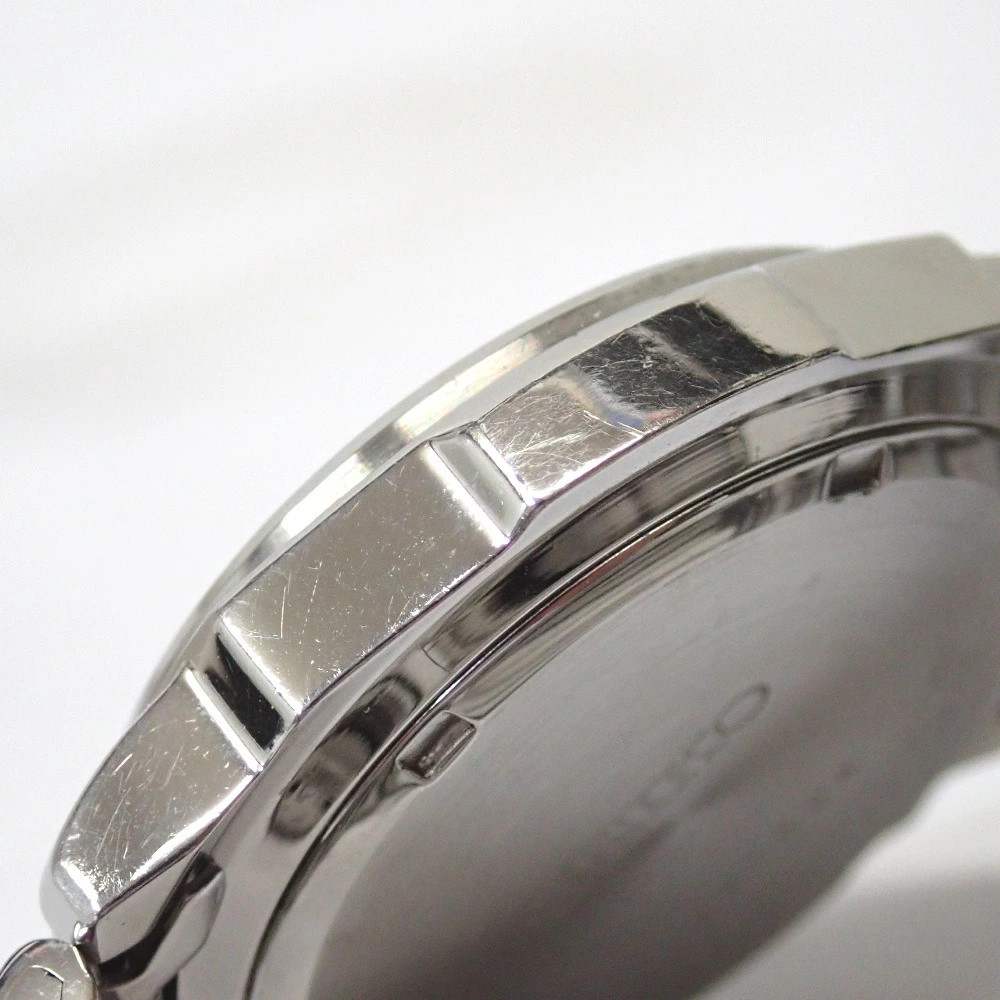 Seiko Quartz Chronograph Watch SND411 SND411P1 Silver Green Dial Minami Futamat