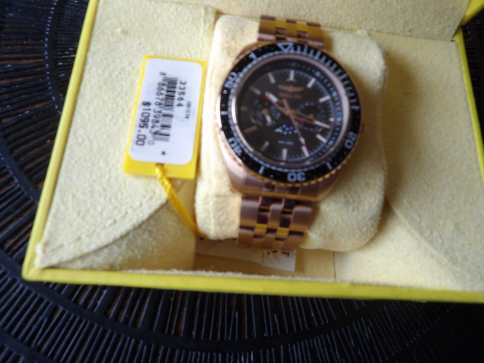 Invicta Pro Gold Tone/Black Dial Men’s Watch New With Box And Tags