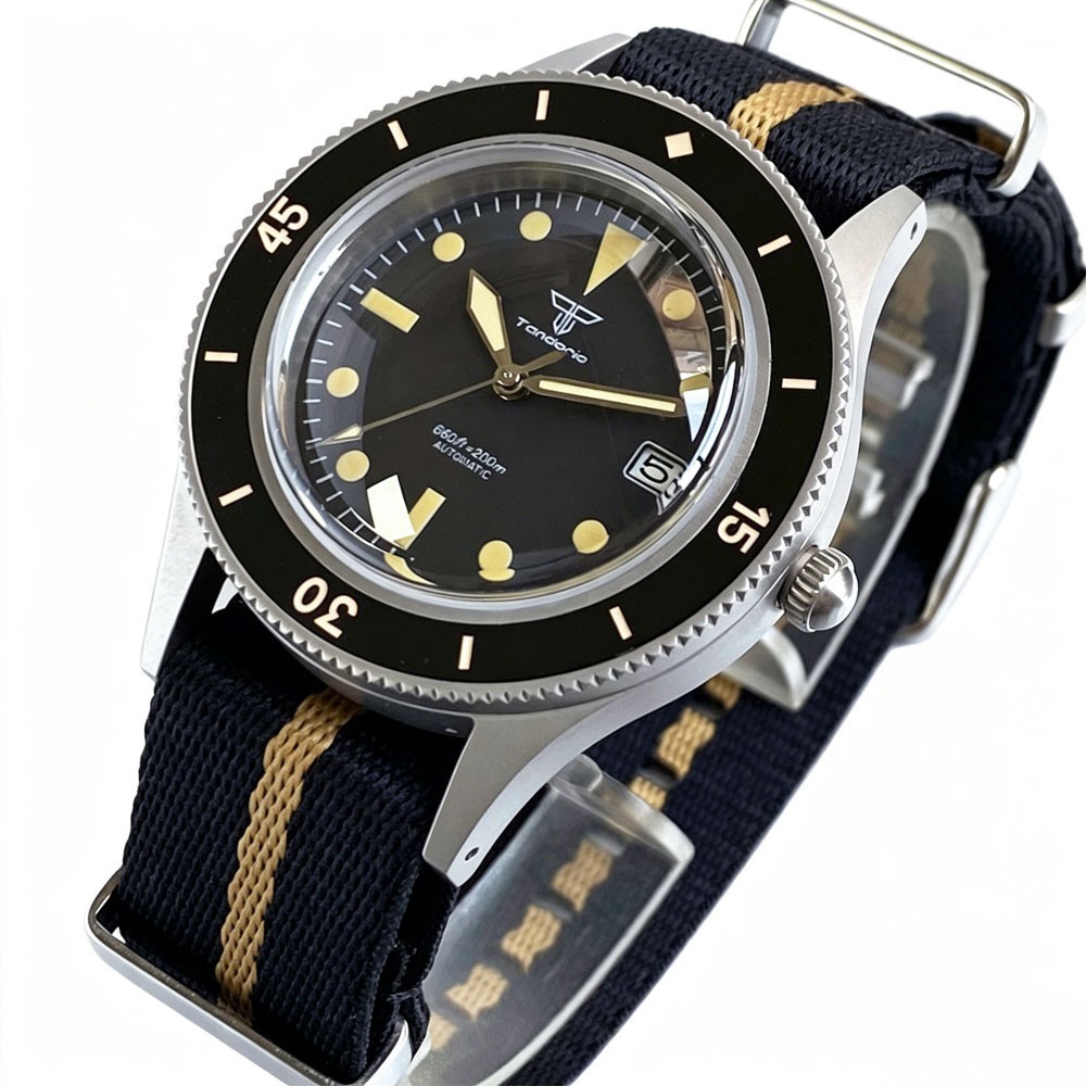 Tandorio Domed Sapphire 40mm Men’s Watch NH35/Miyota8215 Movt 50-Fathoms Style