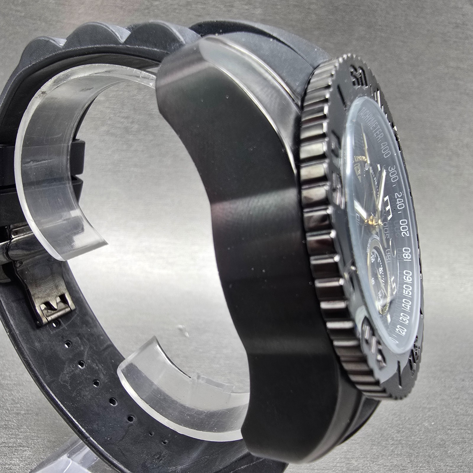 Swiss Legend Commander Chronograph Watch Men 46mm Black Daydate NewBatt