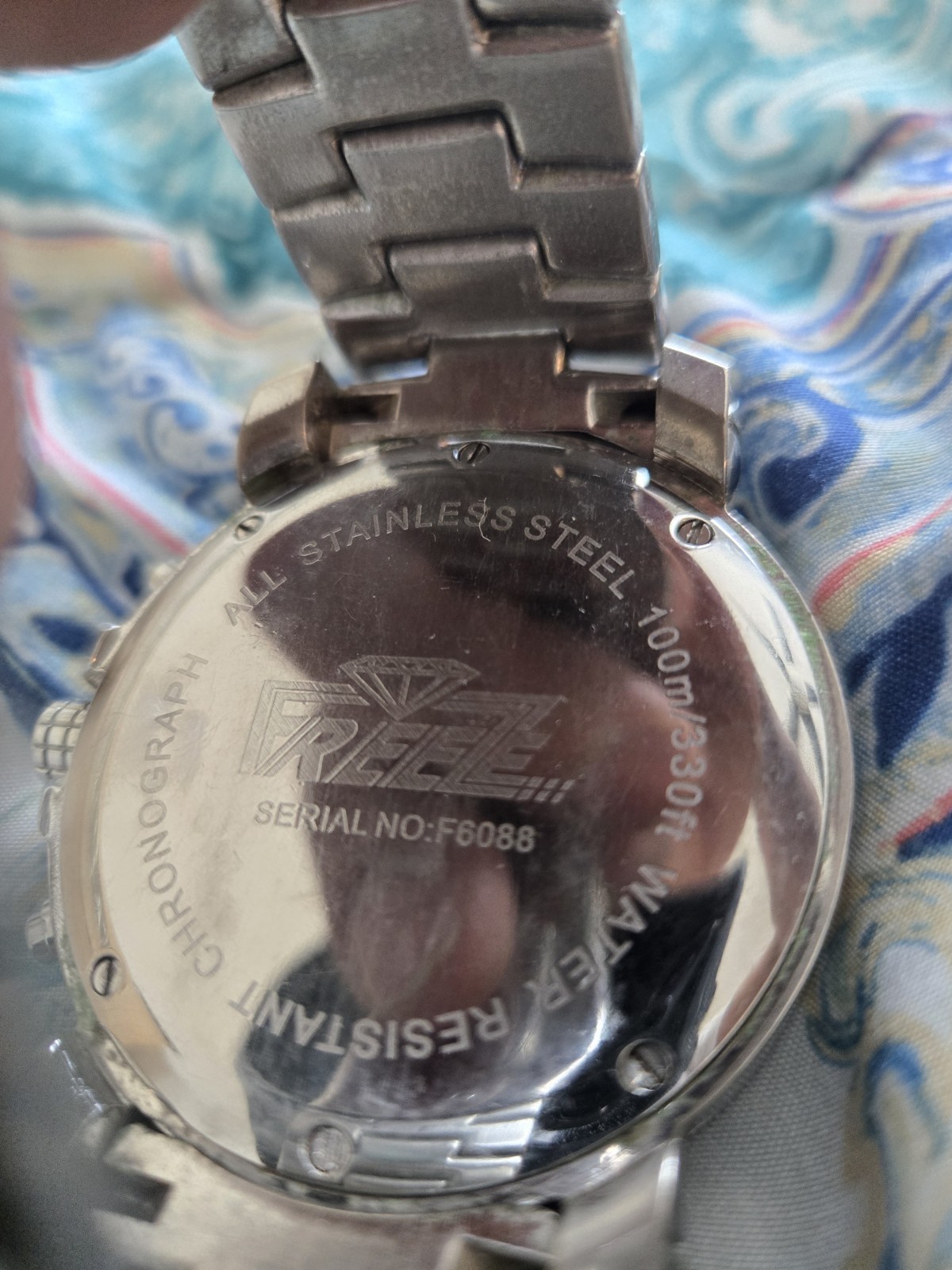 Freeze Chronograph Date 100m Wh Dial Stainless Steel Silver Bracelet