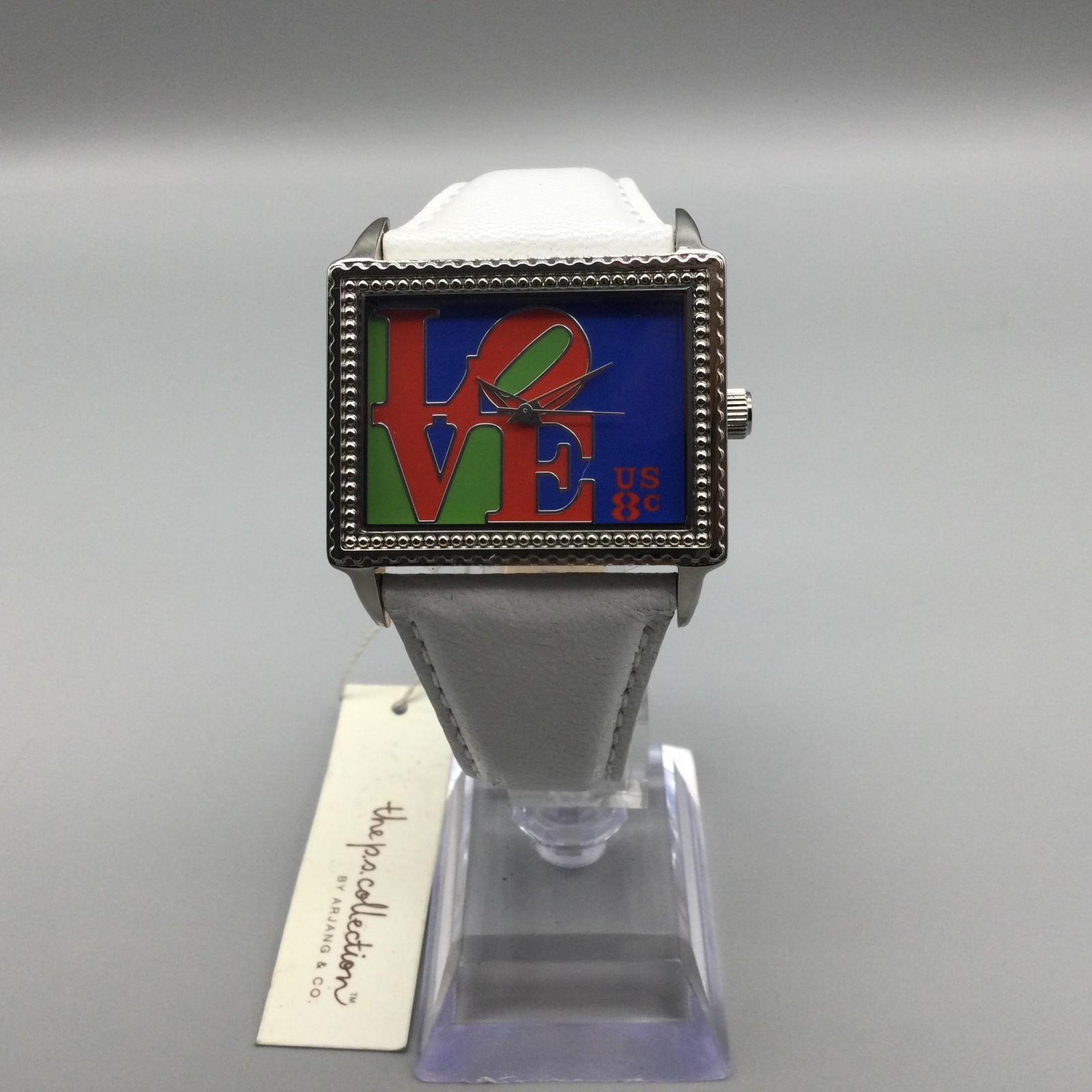 Arjang Love Watch 38mm US Stamp Postal USPS Leather Band New Battery