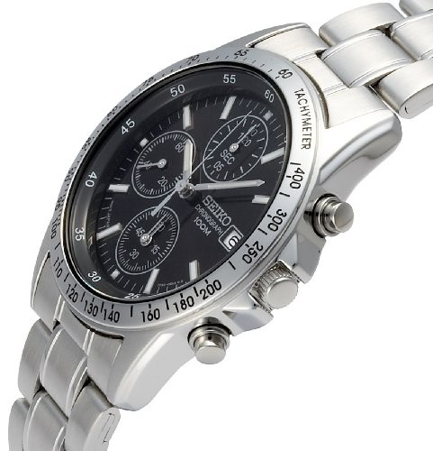 Seiko SND367PC Men’s Stainless Steel Chronograph Watch Japanese Import Model
