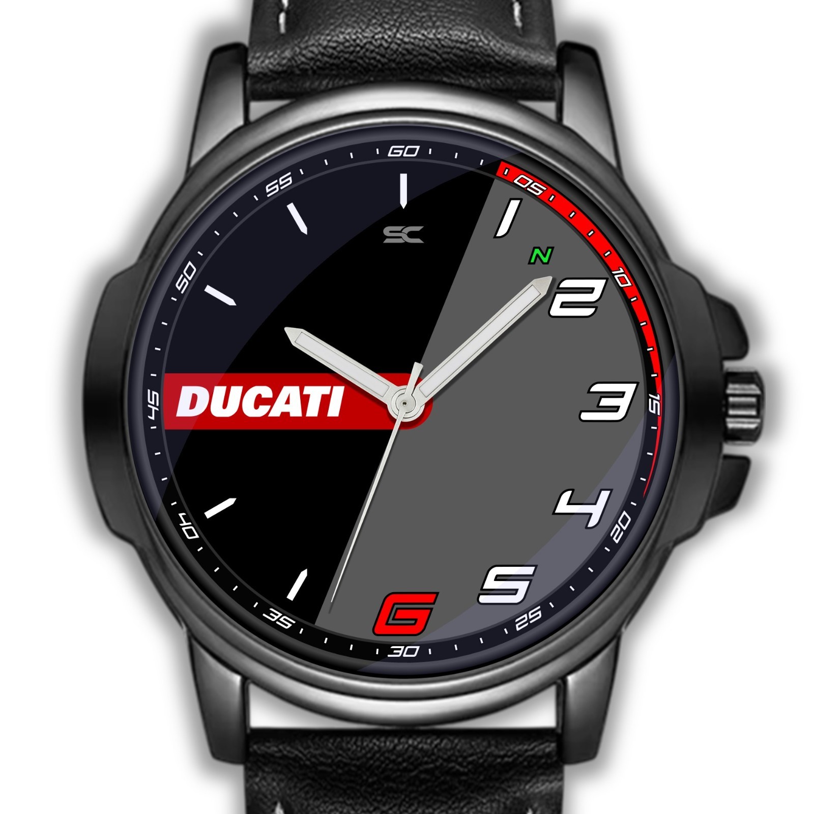 Ducati Gear Passion Sport Gearbox Fan Art Quartz Motorcycle Wrist Watch