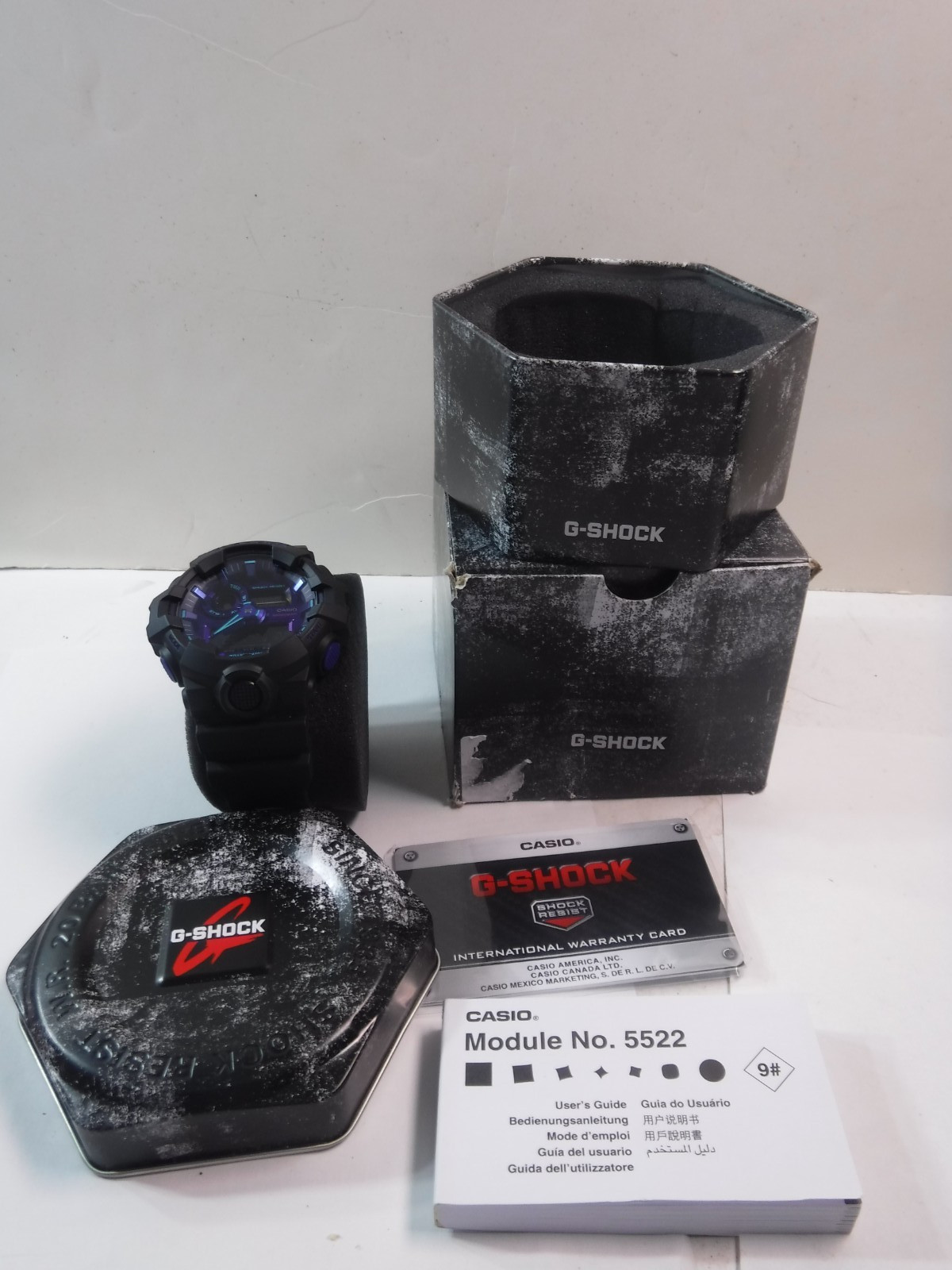 Casio G-Shock 5522 Silicone Mens Wrist Watch New In Tin Case And Box