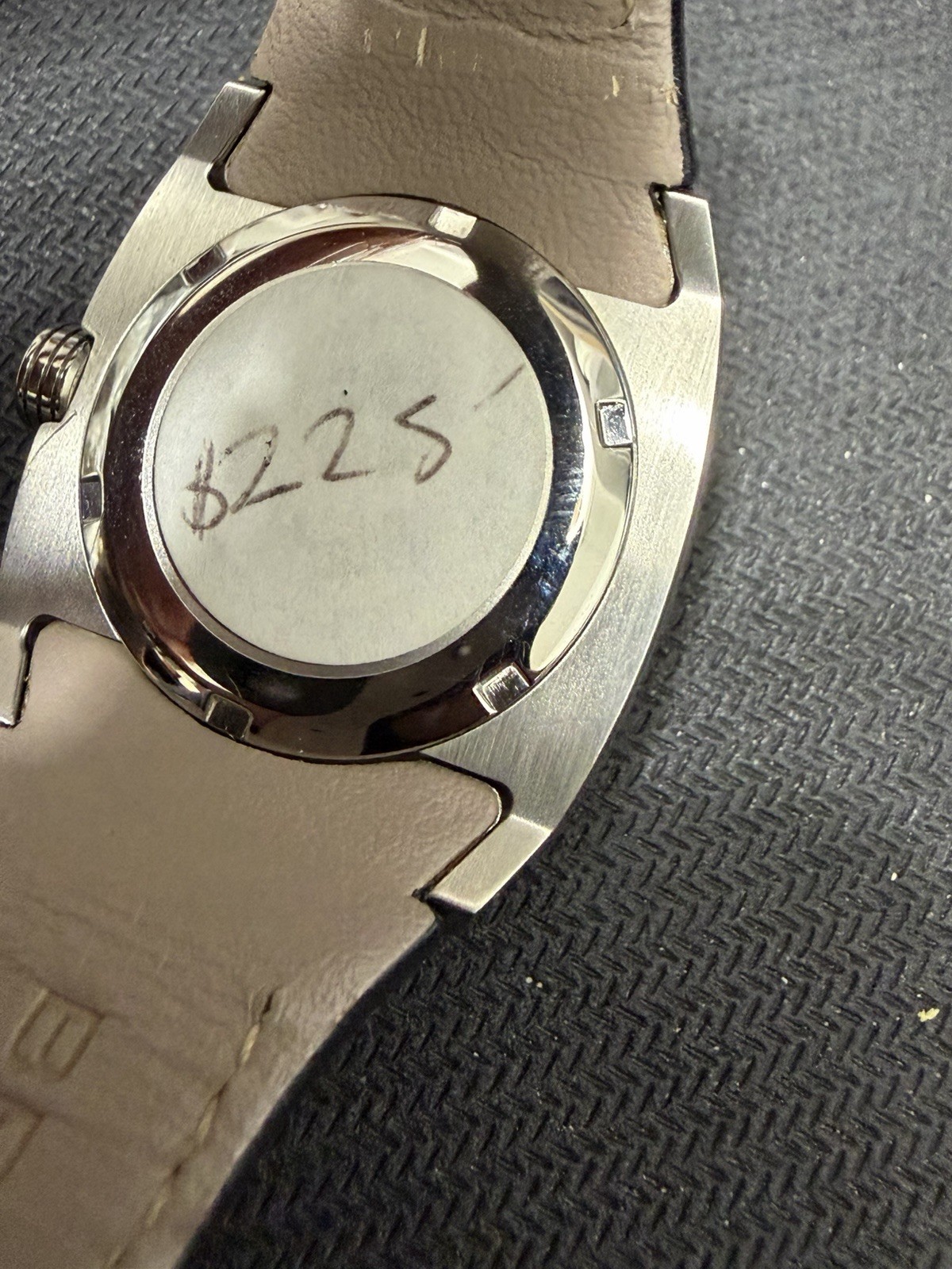Breil Milano Square Crystal Bezel Black Dial Leather Watch – Brand New
